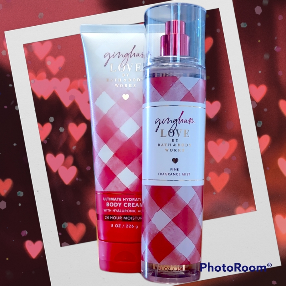 Bath and Body Works Gingham Love Body Care Set